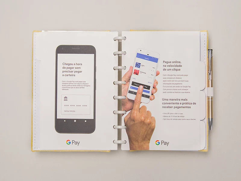 Folhas personalizadas do projeto Google Pay